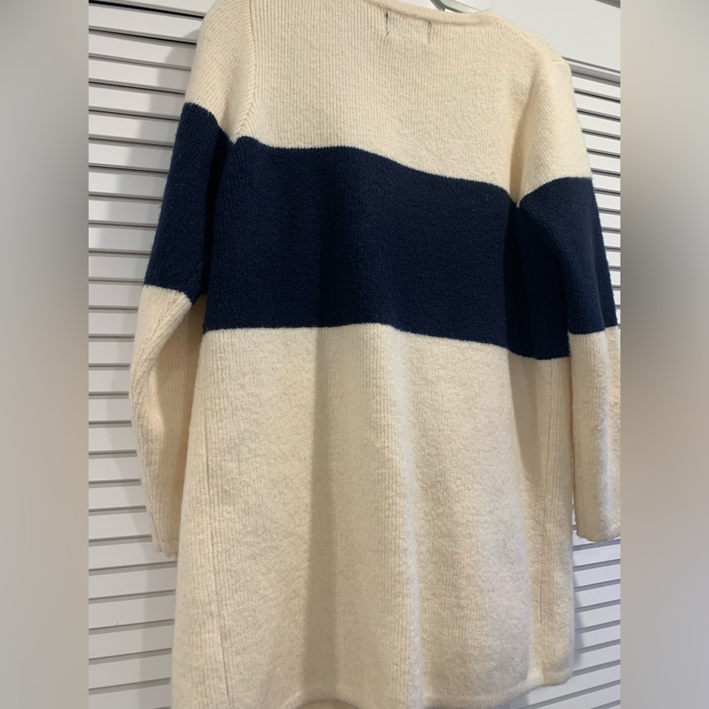 EUC Anthropologie La FEE VERTE striped cardigan sweater wool blend size Medium - Picture 7 of 7
